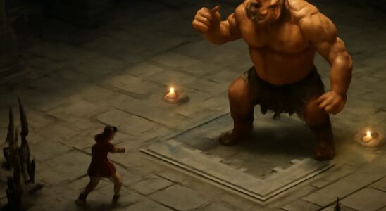 A hero choosing a dangerous path in a procedurally generated dungeon