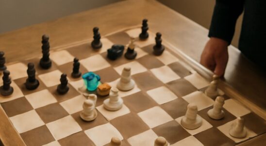 Fool's Mate showing the queen's diagonal to the king