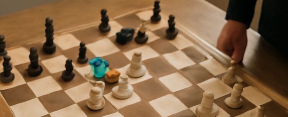 Fool's Mate showing the queen's diagonal to the king