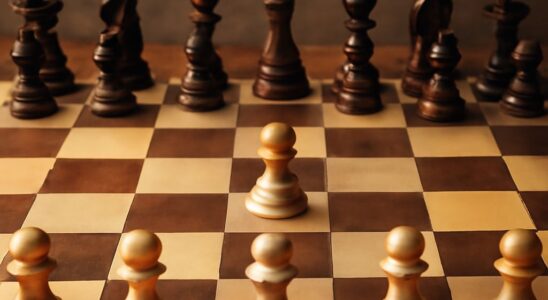 King's Gambit in chess: opening position after 2.f4, with White offering the f-pawn for central control and attacking chances.