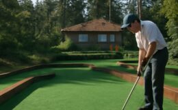 Friends playing an online multiplayer mini-golf match on PC