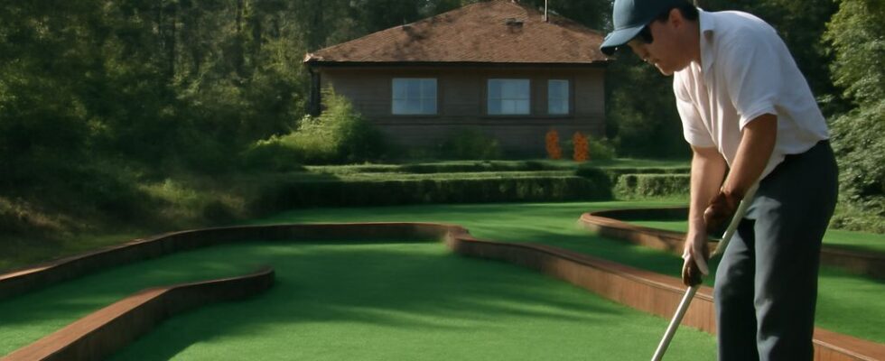 Friends playing an online multiplayer mini-golf match on PC