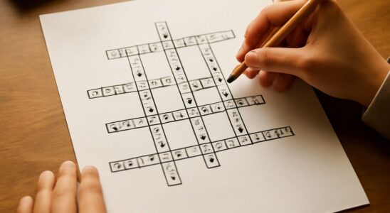 Printable Spanish crossword grid with numbered cells and Spanish clues