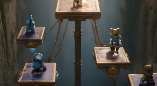 Two players choosing a local PS4 game for couch co-op