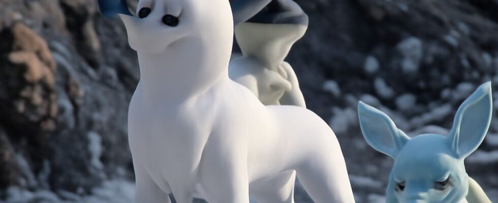 Various Ice Type Pokémon characters