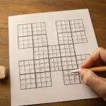 A complex Samurai Sudoku puzzle layout