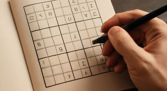 A challenging sudoku puzzle with numbers partially filled in.