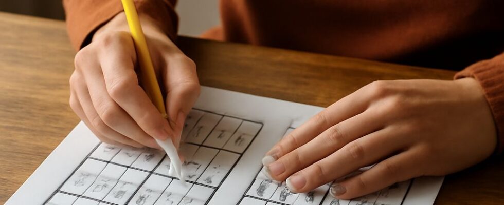 A medium difficulty sudoku puzzle grid.
